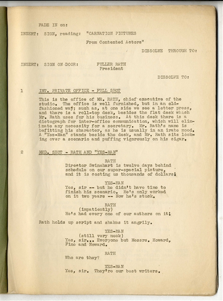 Moe Howard's 29pp. ''Final'' Script Dated October 1935 for The Three Stooges Film ''Movie Maniacs'' -- Very Good Condition